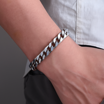 18K Aruba Bracelet Geometric Steel Link Jewelry | DAILY DRIPZ