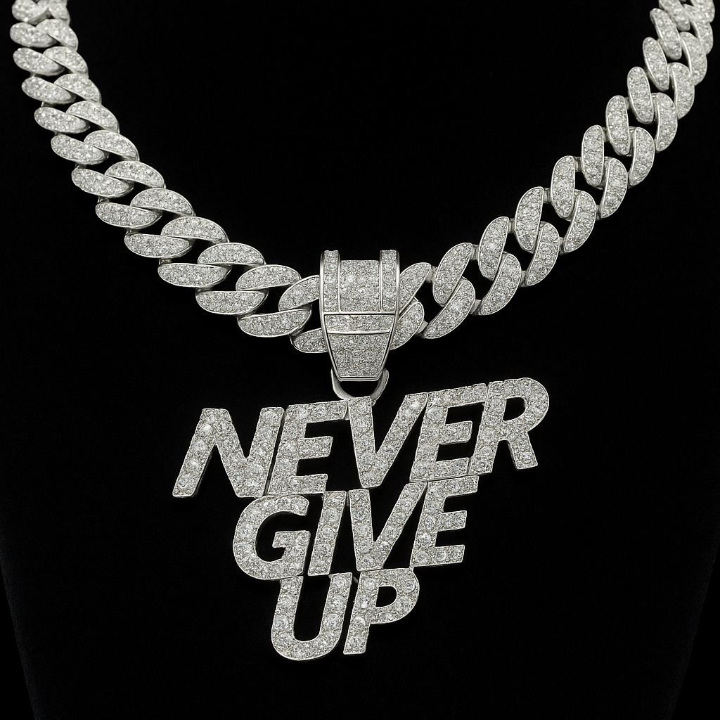 18K NEVER GIVE UP Pendant
