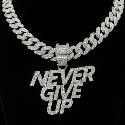 18K NEVER GIVE UP Pendant