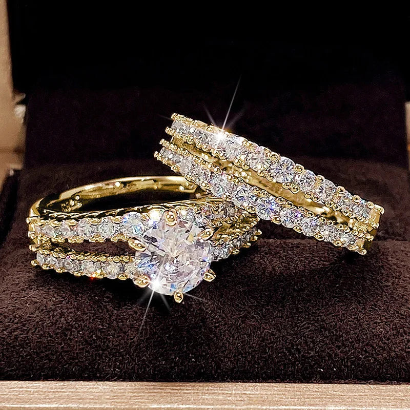18K Diamond Ring Set