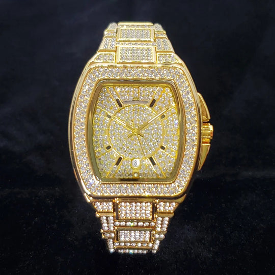 18K Aruba Watch Tonneau Stainless Steel Quartz Timepiece | DAILY DRIPZ