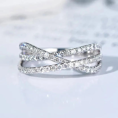 Chic Cross Zirconia Ring