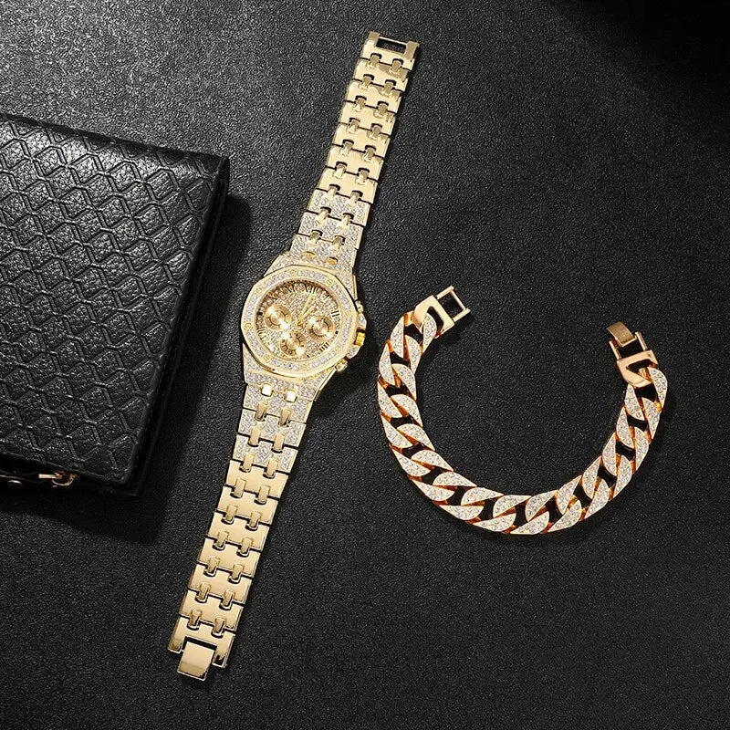 18K Royal Watch & Bracelet
