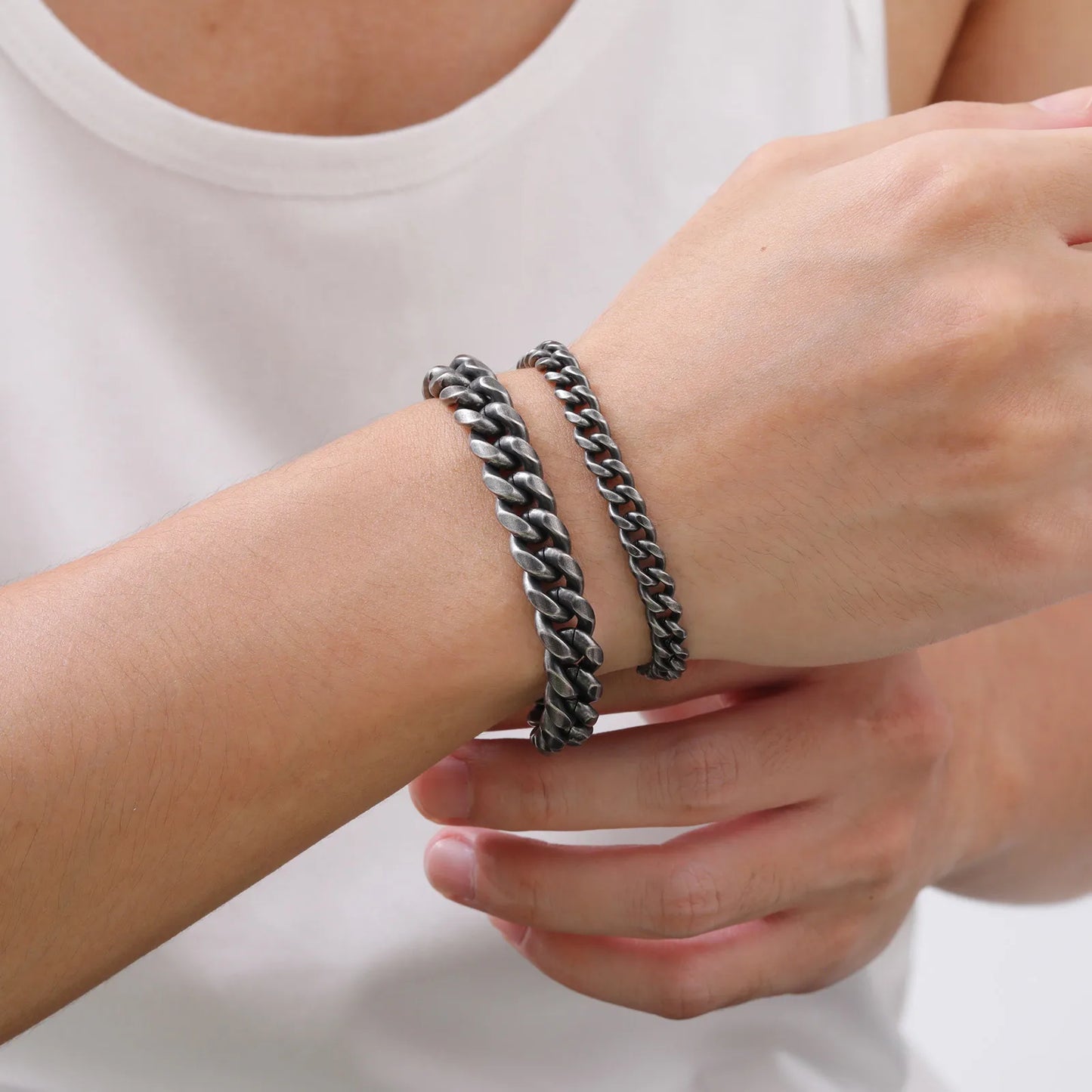 18K Dubai Bracelet Vintage Cuban Stainless Steel Jewelry | DAILY DRIPZ