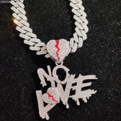 18K No Love Pendant