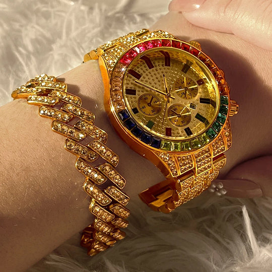 18K Rainbow Bracelet & Watch
