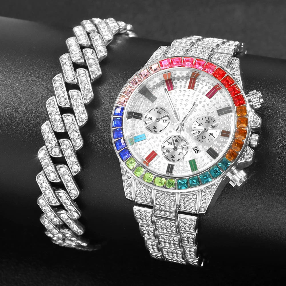 18K Rainbow Bracelet & Watch
