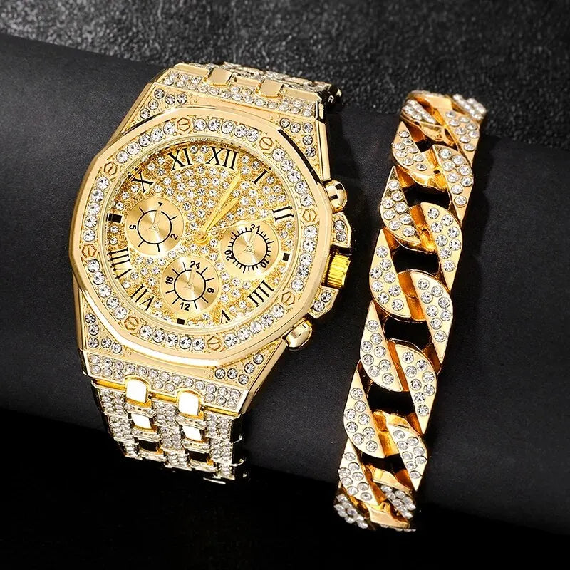 18K Royal Watch & Bracelet