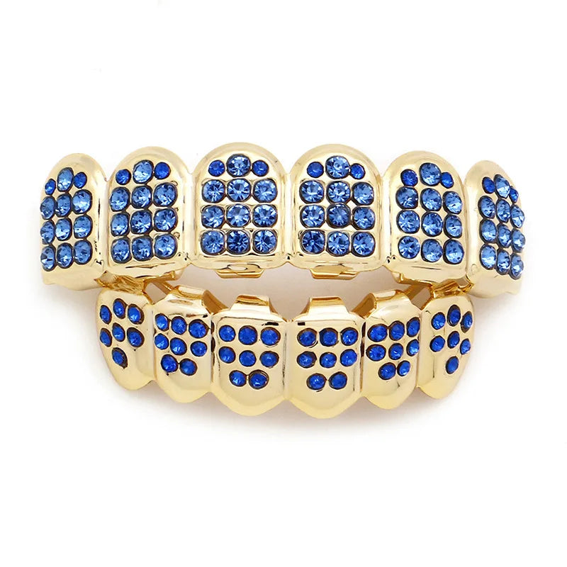 Gold Iced Out CZ Teeth Grillz for Bold Style | DRIP YOUR STYLE