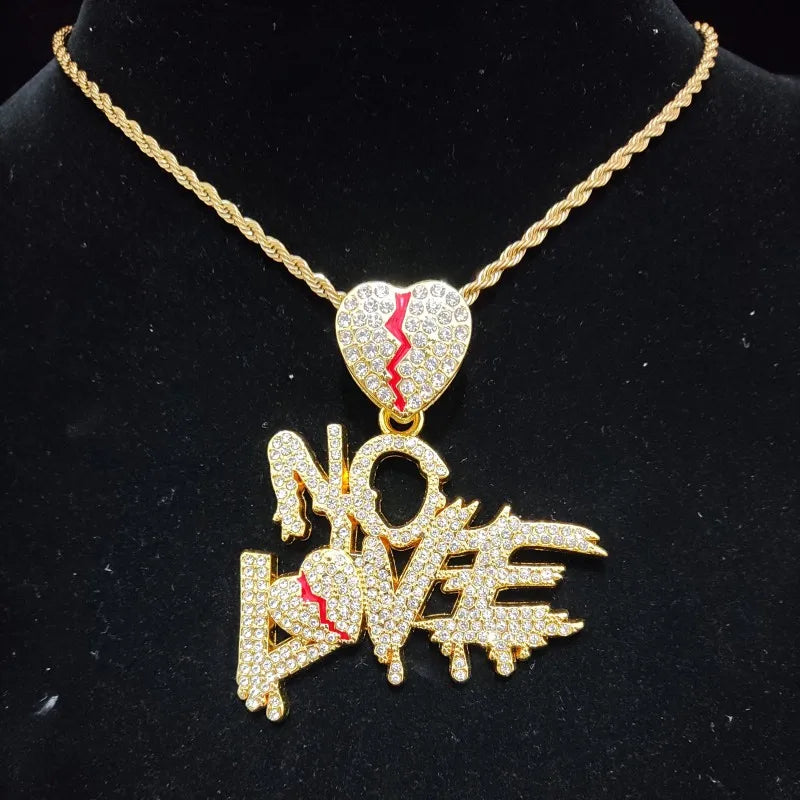 18K No Love Pendant
