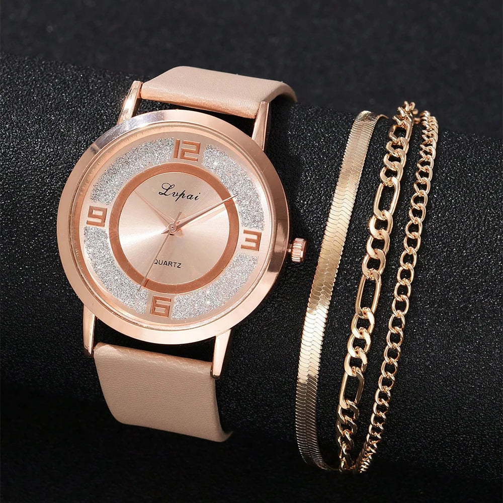 Rose Gold Watch Set
