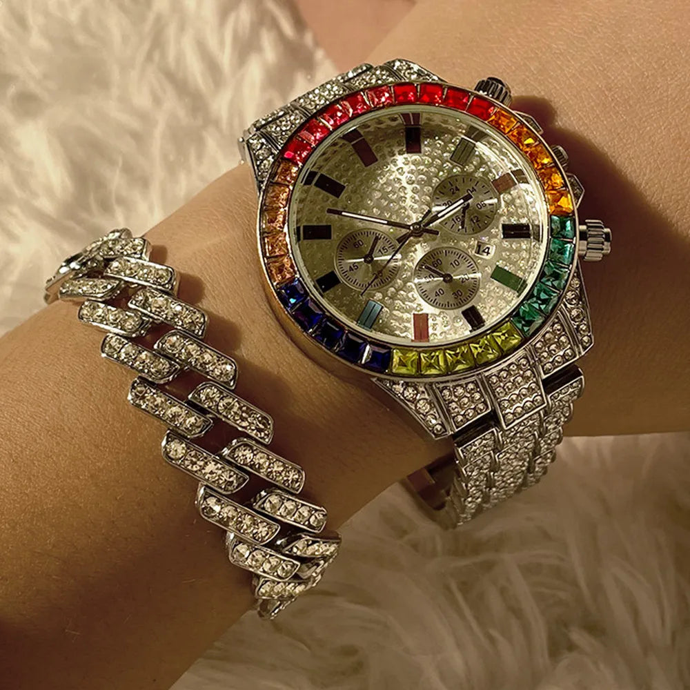 18K Rainbow Bracelet & Watch