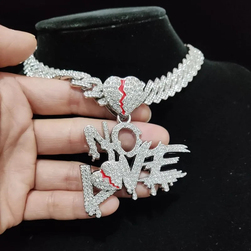 18K No Love Pendant