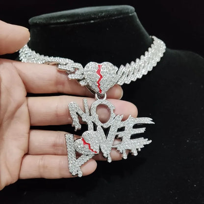 18K No Love Pendant