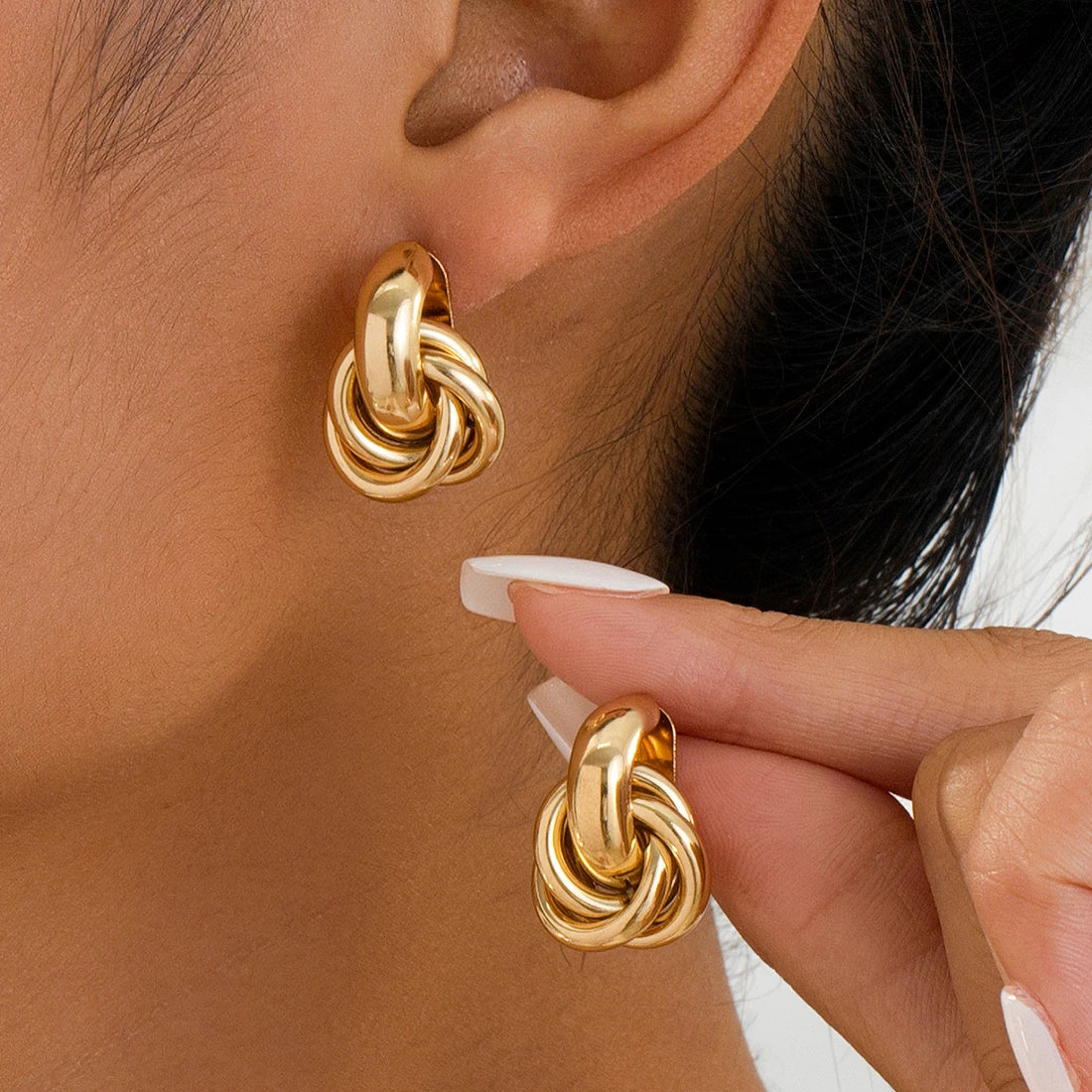 Gold Double Hoop Earrings