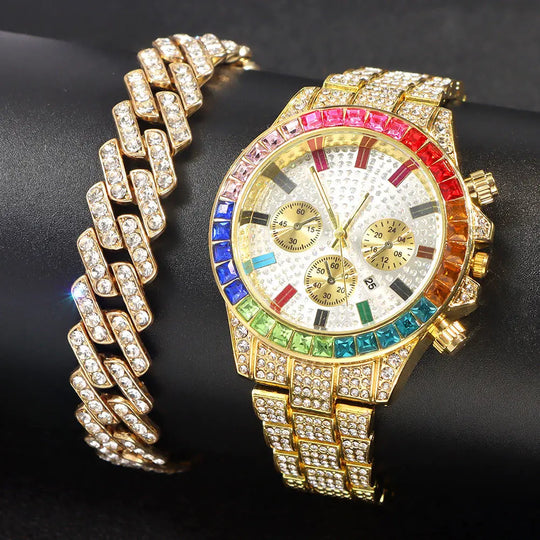 18K Rainbow Bracelet & Watch