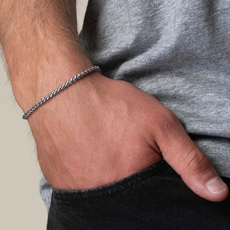 18K London Bracelet Twisted Steel Unisex Jewelry | DAILY DRIPZ