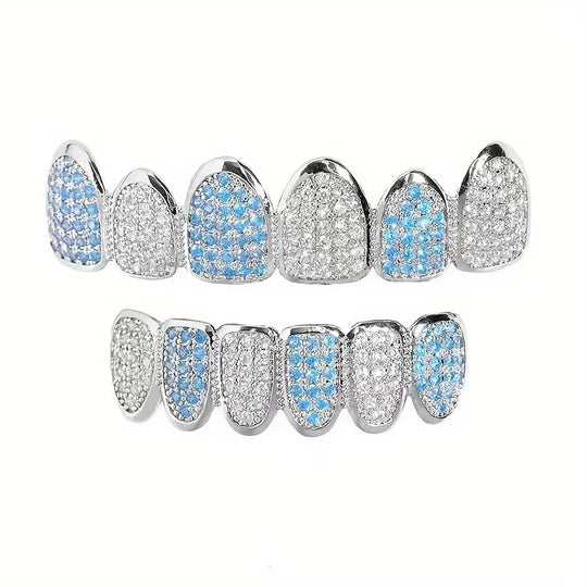18K Iced Blue Grillz
