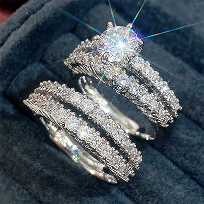 18K Diamond Ring Set