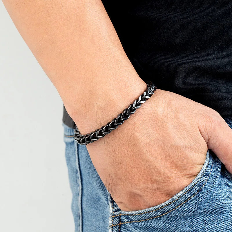 18K Berlin Bracelet Oxidized Stainless Steel Chain | DAILY DRIPZ