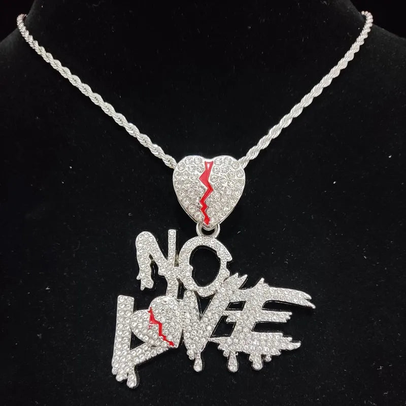 18K No Love Pendant
