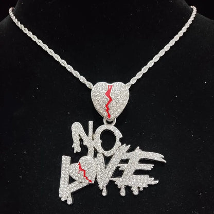 18K No Love Pendant