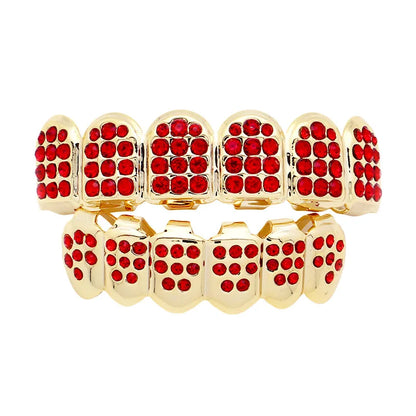 Gold Iced Out CZ Teeth Grillz for Bold Style | DRIP YOUR STYLE
