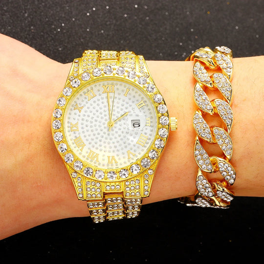18K Drip Watch & Bracelet