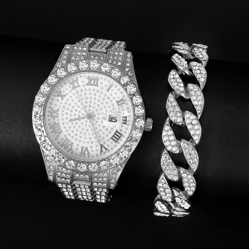 18K Drip Watch & Bracelet