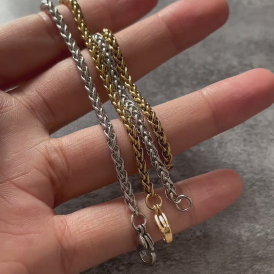 18K London Bracelet Twisted Steel Unisex Jewelry | DAILY DRIPZ